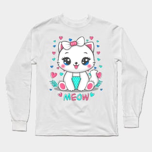 Little White Cat Long Sleeve T-Shirt